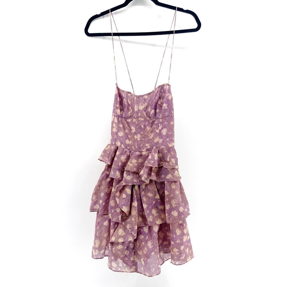 Ulla Johnson Celina Silk Cotton Blend Dress Sz 8 Ruffle Pattern Mini NWOT - Picture 3 of 9